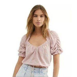 Free People Fawn Pink Dorothy Blouse